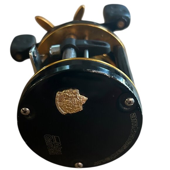 Abu Garcia Ambassadeur Fishing Reel Gold Tone Detail - Picture 1 of 11